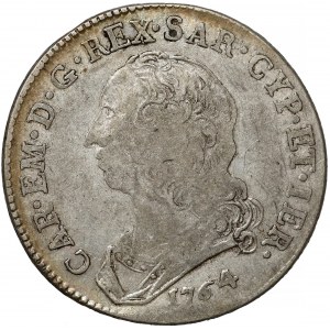 Włochy, Księstwo Sabaudii-Piemontu, Karol Emanuel III, 1/2 scudo 1764