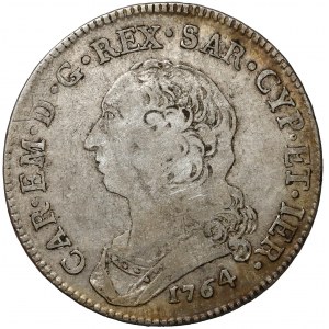 Włochy, Księstwo Sabaudii-Piemontu, Karol Emanuel III, 1/2 scudo 1764