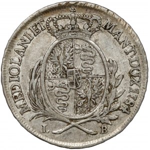 Włochy, Księstwo Mediolanu, Józef II, 1/2 scudo 1784 LB