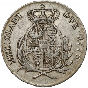 Włochy, Księstwo Mediolanu, Maria Teresa, 1/2 scudo 1778 LB