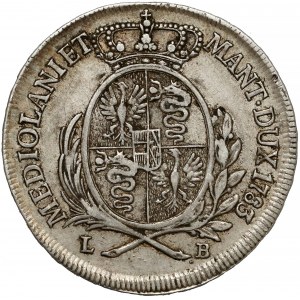 Włochy, Księstwo Mediolanu, Józef II, 1/2 scudo 1783 LB