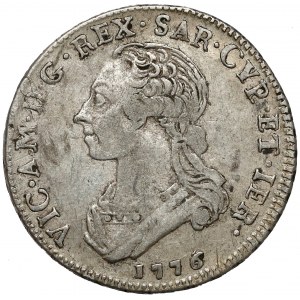 Włochy, Księstwo Sabaudii-Piemontu, Wiktor III, 1/4 scudo 1776