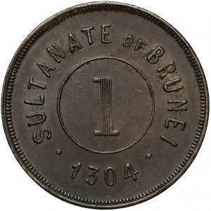 Brunei (Sułtanat), Hashim Jalilul Alam, 1 cent AH1304 (1887)