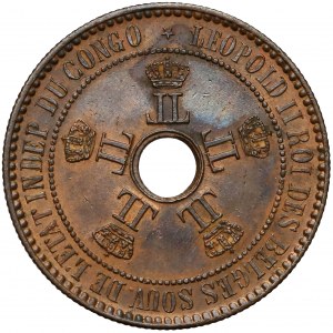 Kongo belgijskie, Leopold II, 5 centimes 1887