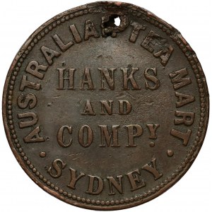 Australia, Sydney, 1/2 penny 1857 - Hanks and Company