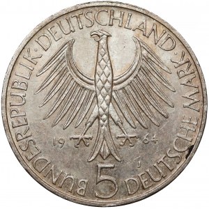 Germany, 5 mark 1964 J - Gottlieb Fichte