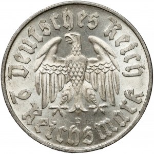 Niemcy, III Rzesza, 2 marki 1933-D - Luther