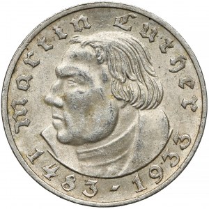 Niemcy, III Rzesza, 2 marki 1933-A - Luther
