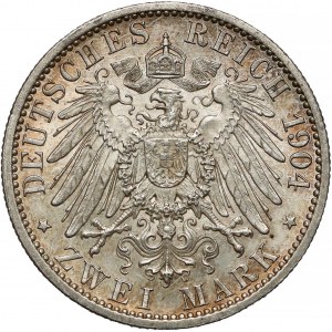 Niemcy, Meklenburgia-Szwerin, 2 marki 1904 - zaślubinowe