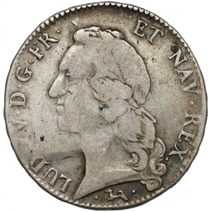 France, Louis XV, Écu 1745 L, Bayonne