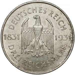 Germany, Weimar, 3 mark 1931 A - Stein