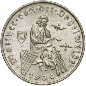 Germany, Weimar, 3 mark 1930 D - Vogelweide