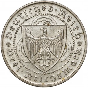 Germany, Weimar, 3 mark 1930 D - Vogelweide