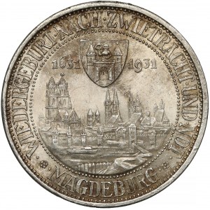Germany, Weimar, 3 mark 1931 A - Magdeburg
