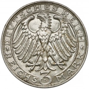 Niemcy, Weimar, 3 marki 1928-D - Dürer