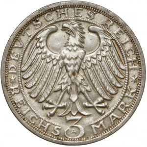 Germany, Weimar, 3 mark 1928 A - Naumburg