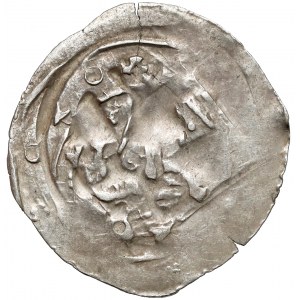 Österreich, Ottakar II. (1260-76), Pfennig Graz - Helm mit Adlerflügel zwischen Bindenschildchen