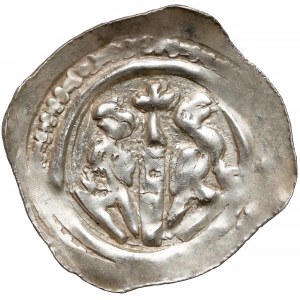 Österreich, Albrecht I (1282-98), Pfennig Graz - Adler an den Seiten des Turms