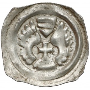 Österreich, Albrecht I (1282-98), Pfennig Graz - Kreuz zwischen Flügel, darüber Bindenschild