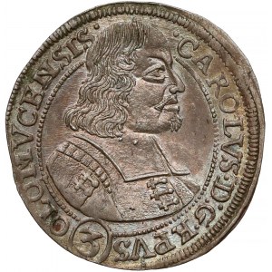 Austria, Ołomuniec, Karol II z Lichtenstein, 3 krajcary 1670 - piękne