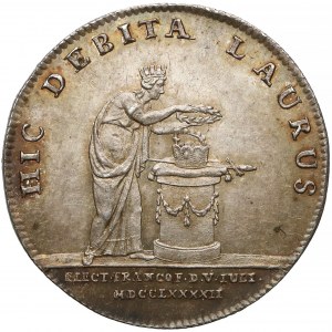 Niemcy, Frankfurt, Franciszek II, Odbitka w srebrze dwudukata 1792 - koronacyjny