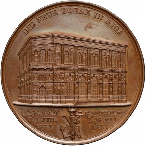 Łotwa, Ryga, Medal otwarcie giełdy 1856 (Loos / Kullrich)