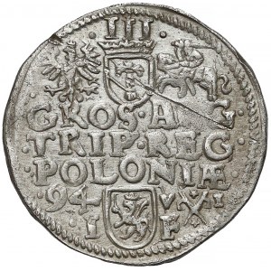 Zygmunt III Waza, Trojak Poznań 1594 - rzadszy