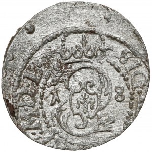 Zygmunt III Waza, Szeląg Wilno 1618 - odwrócony monogram