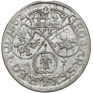 Jan II Kazimierz, Szóstak Kraków 1662 AT - obwódka na awersie