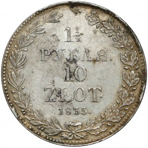 1-1/2 rubla = 10 złotych 1835 НГ, Petersburg