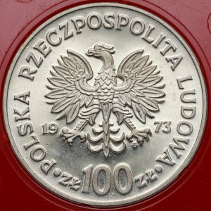 Próba (Ag) 100 złotych 1973 Kopernik - mała głowa