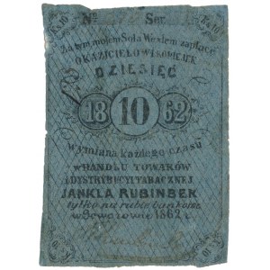 Goworowo, Jankiel Rubinber, 10 kopiejek 1862