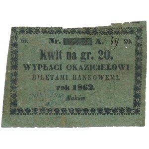 Maków, K. Bordowski, 20 groszy 1862