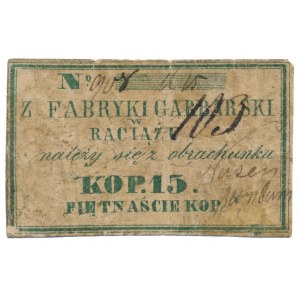Raciąż, Fabryka Garbarska, 15 kopiejek (XIX w.)
