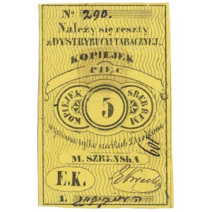 Szreńsk, Dystrybucja Tabaczna, 5 kopiejek (XIX w.)