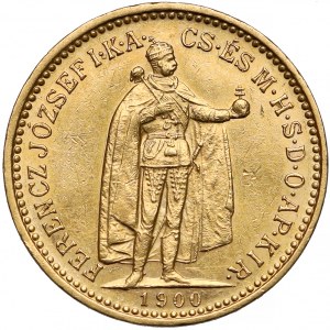 Hungary, Franc Joseph I, 10 korona 1900, Kremnitz