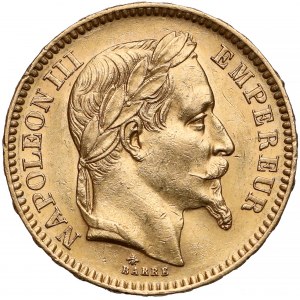 Francja, Napoleon III, 20 franków 1865-A, Paryż