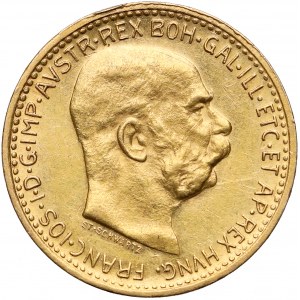 Austria, Franz Joseph I, 10 corona 1909 - Schwartz