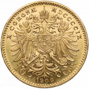 Austria, Franciszek Józef I, 10 koron 1909 - duża głowa