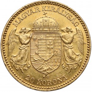 Hungary, Franc Joseph I, 20 korona 1894, Kremnitz