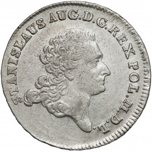 Poniatowski, Dwuzłotówka 1767 FS - małe orły - TRZY listki