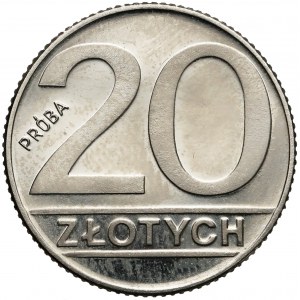 Próba NIKIEL 20 złotych 1989 - PRÓBA równolegle