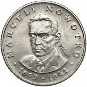 Próba NIKIEL 20 złotych 1974 Nowotko