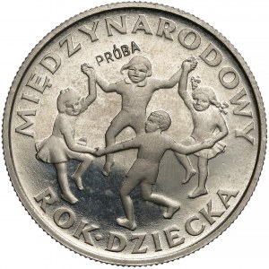 Próba NIKIEL 20 złotych 1979 Rok Dziecka - PRÓBA niżej