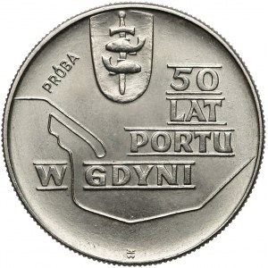 Próba NIKIEL 10 złotych 1972 Port w Gdyni - tło gładkie