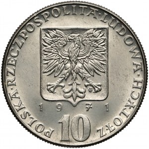 Próba NIKIEL 10 złotych 1971 FAO - Ryba