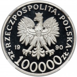 LUSTRZANKA 100.000 złotych 1990 Solidarność - odm.D