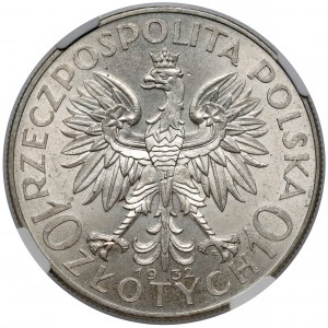 Głowa Kobiety 10 złotych 1932 zn, Warszawa