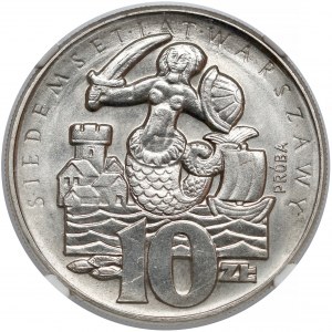 Próba NIKIEL 10 złotych 1965 700 lat Warszawy