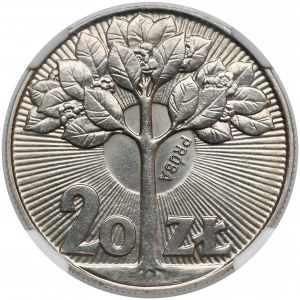 Próba NIKIEL 20 złotych 1973 Drzewo